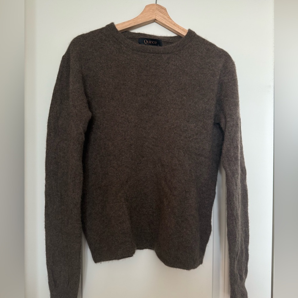 Quince Sweater Mens Medium Merino Wool Brown Pullover Luxury